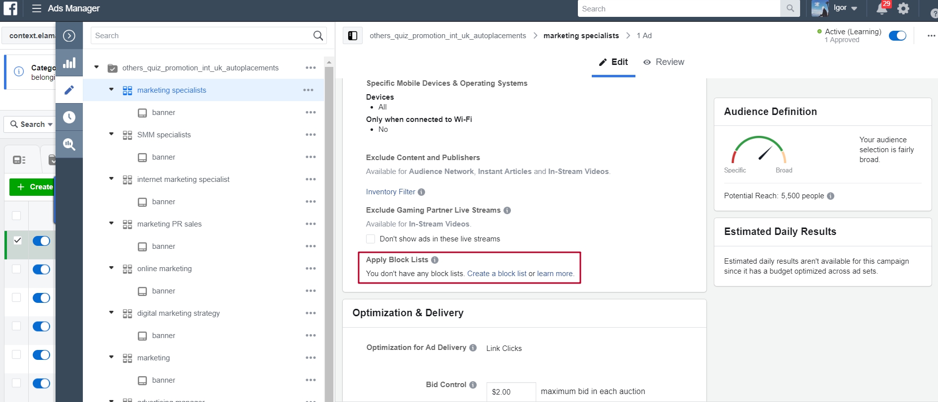 How To Exclude Platforms In Facebook Audience Network Campaigns