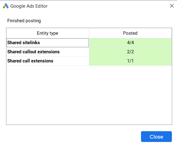creating excel for adwords editor